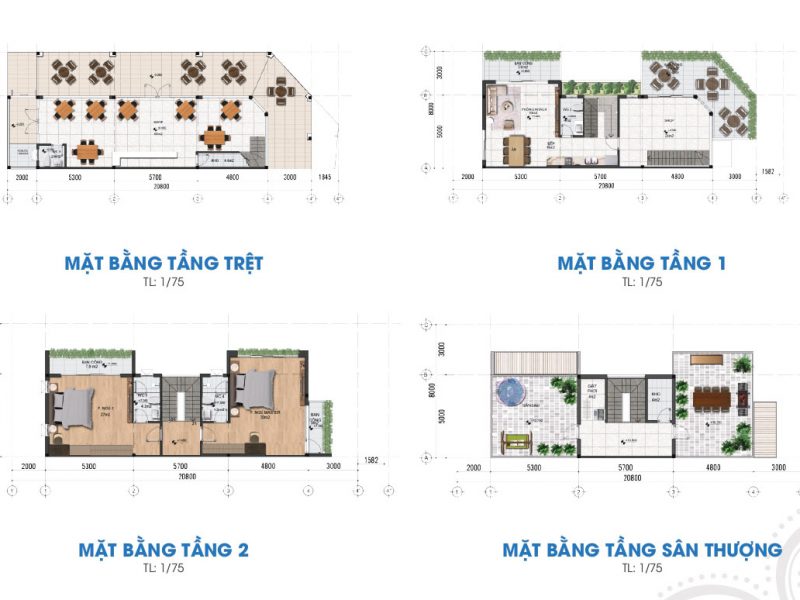 mặt bằng shophouse phân khu para grus kn paradise